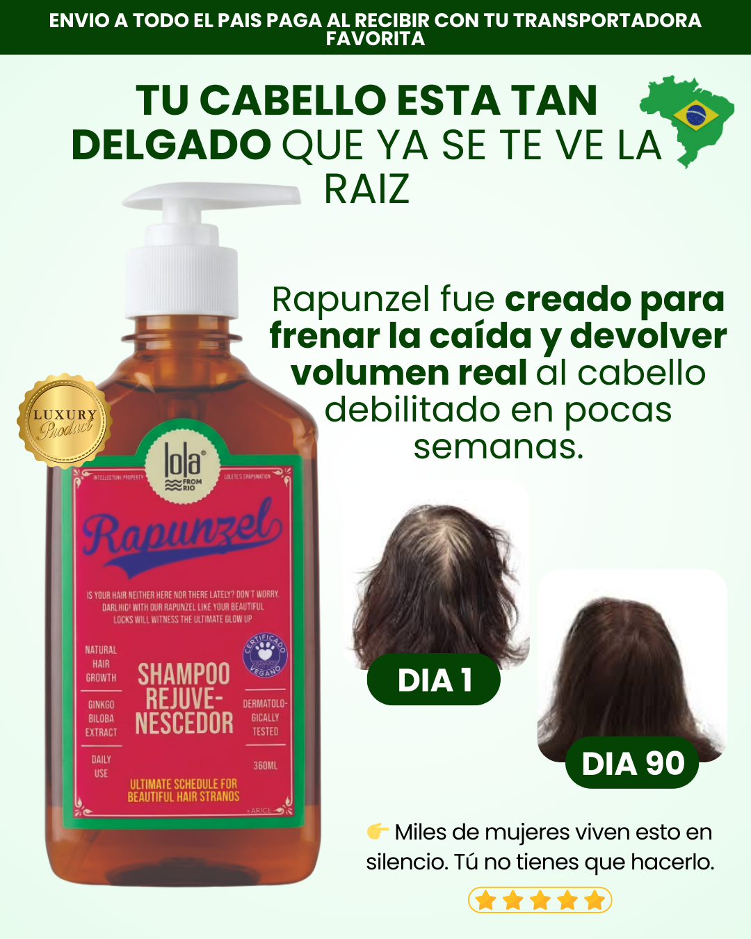 REVITALÉ Rapunzel — Detén la caída y activa crecimiento con el poder de la formula brasileña