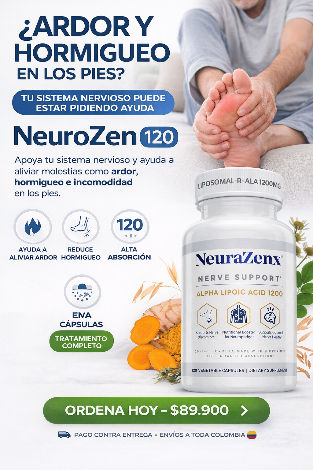 NeuroZenXL - Tratamiento certificado para tratar la neuropatia 120 capsulas