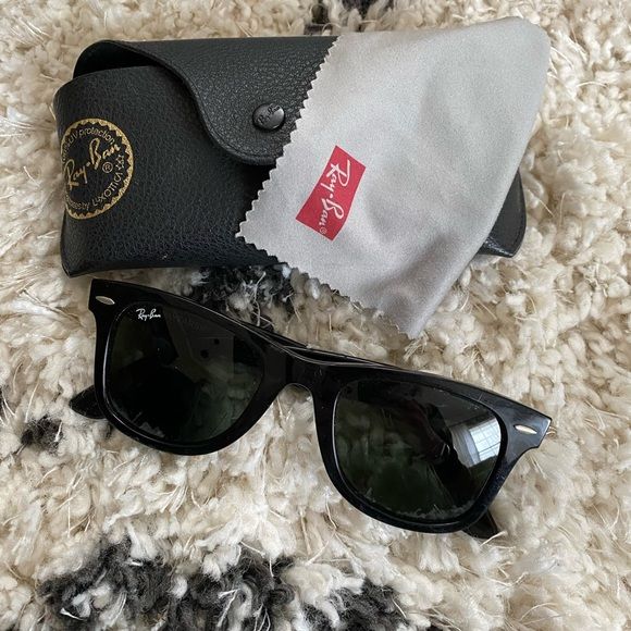 Gafas Ray Wayfarer Negras Brillante - para los rayos UV