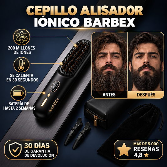 CEPILLO IONICO BARBEX™ - Peina tu barba y cabello en segundos 🧔🏻‍♂️