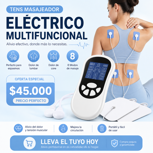 Masajeador con corriente para el dolor de espalda, eliminandolo en horas