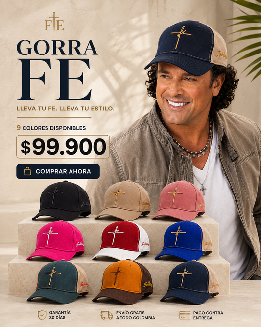 Gorras Fé - Salmo 23 “El Señor es mi pastor; nada me faltará.”