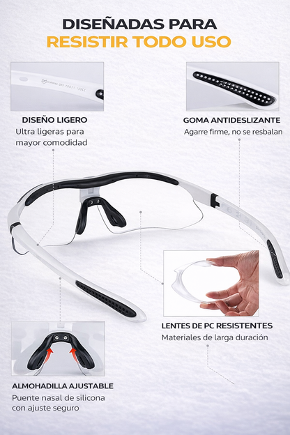 Gafas Tácticas Rockbros 5 Lentes Intercambiables – Visión Total 360°