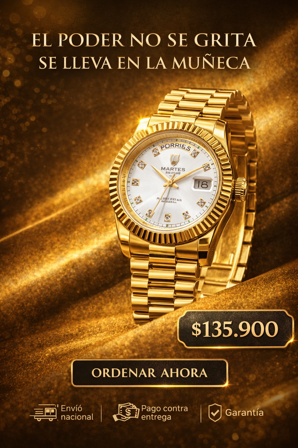 Reloj Presidente de Acero — Elegancia que Impone Presencia