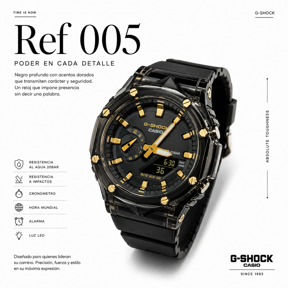 Reloj Urban G-Shock Premium Transparente