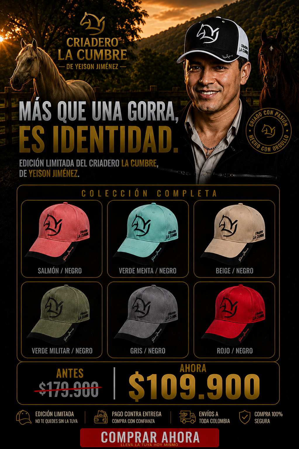 Gorras YJ Corazón Criadero La Cumbre