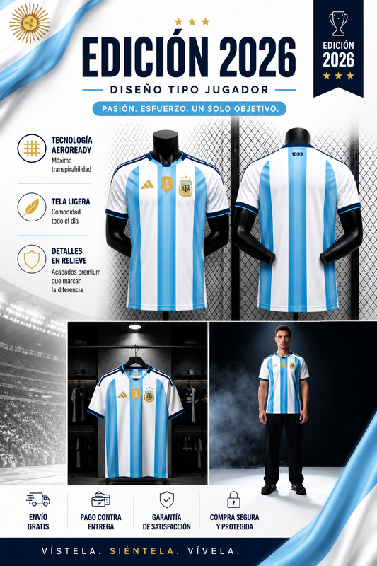 Camiseta Tipo Jugador encauchada Arg. 2026 - El ultimo Baile