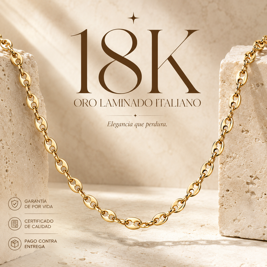 Cadena Laminada 18K Premium
