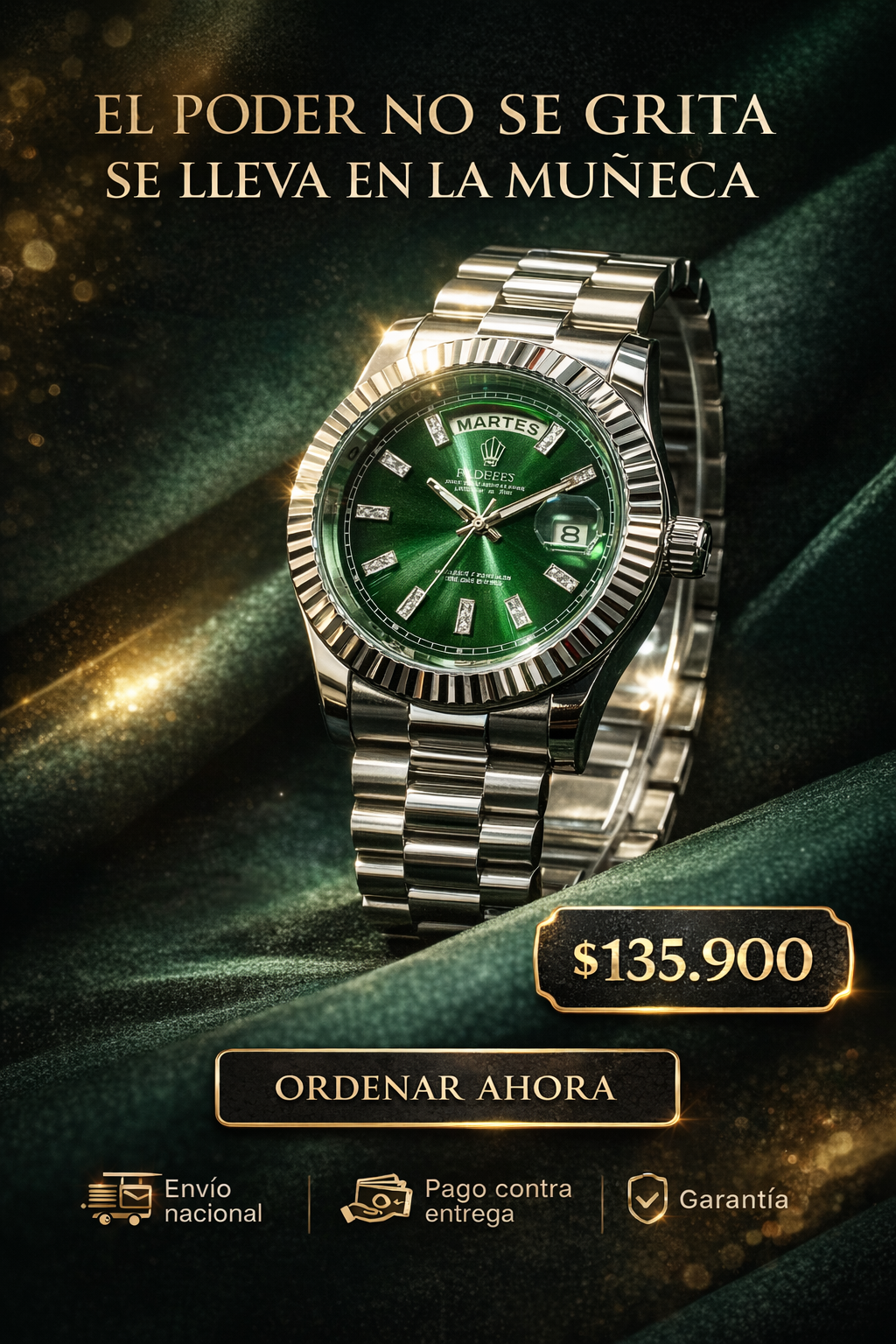 Reloj Presidente de Acero — Elegancia que Impone Presencia