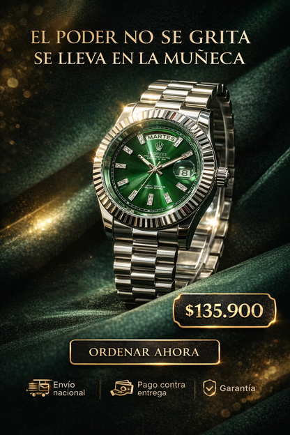 Reloj Presidente de Acero — Elegancia que Impone Presencia